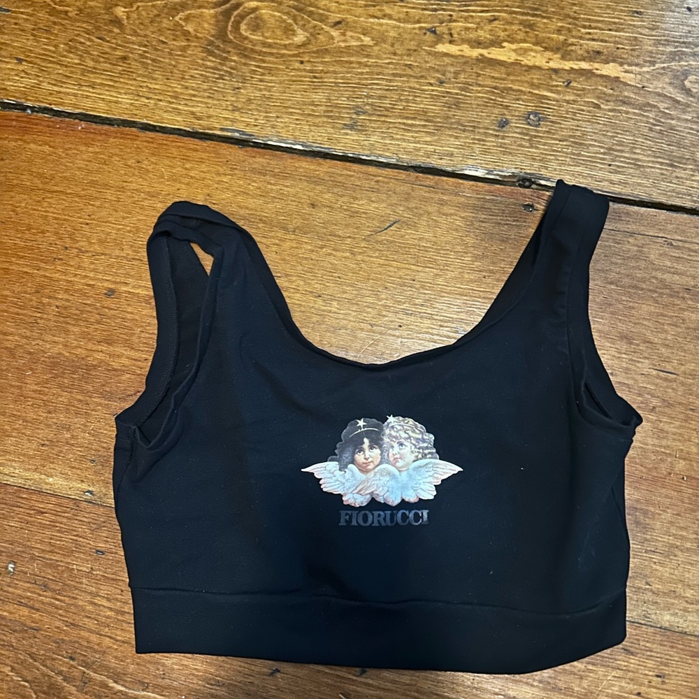 Fiorucci Black Angel Graphic Top